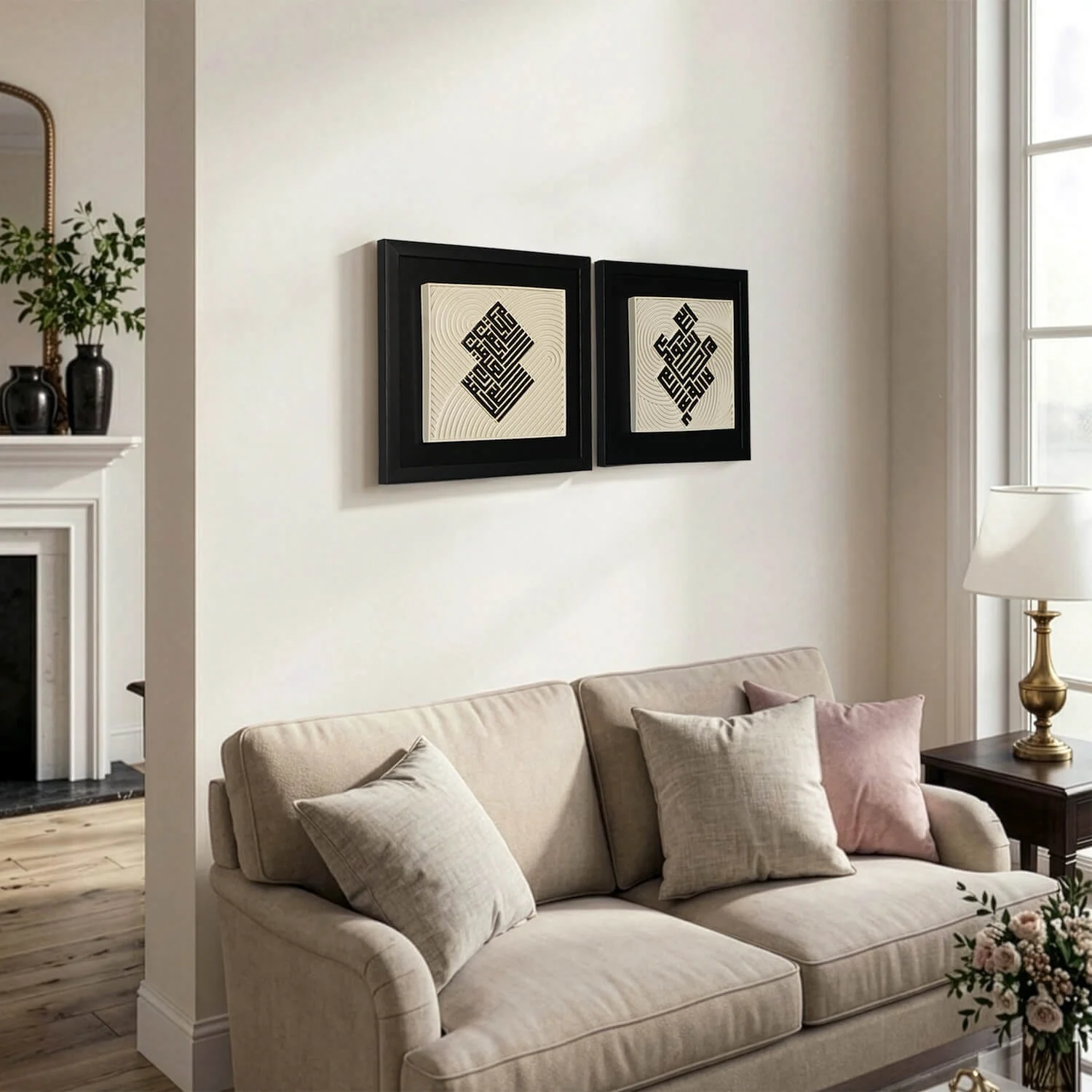 Surah Al-Fatihah & First Kalima Kufic Stone Islamic Wall Art Set - 3D Stonecast Decor - Image 11