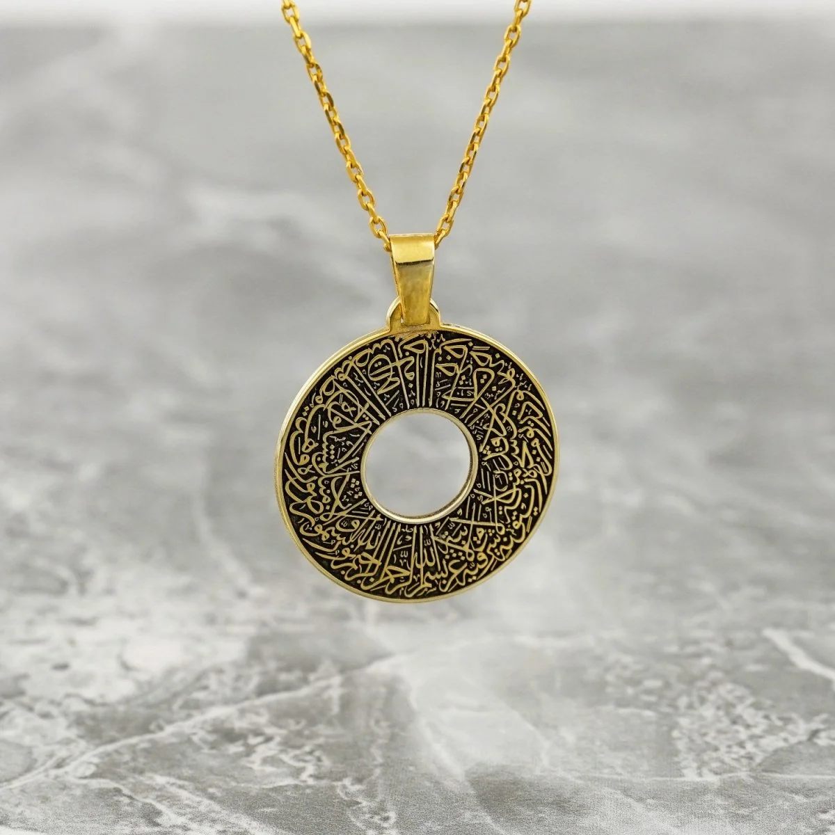 Surah Nur Verse 35 | Muslim Jewelry - 18K Gold Plated Silver Pendant - Image 13