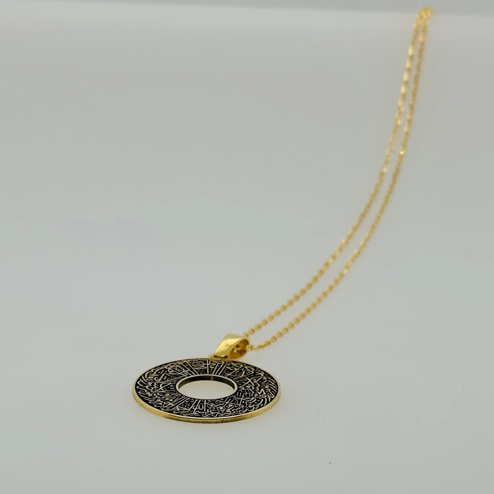 Surah Nur Verse 35 | Muslim Jewelry - 18K Gold Plated Silver Pendant - Image 14