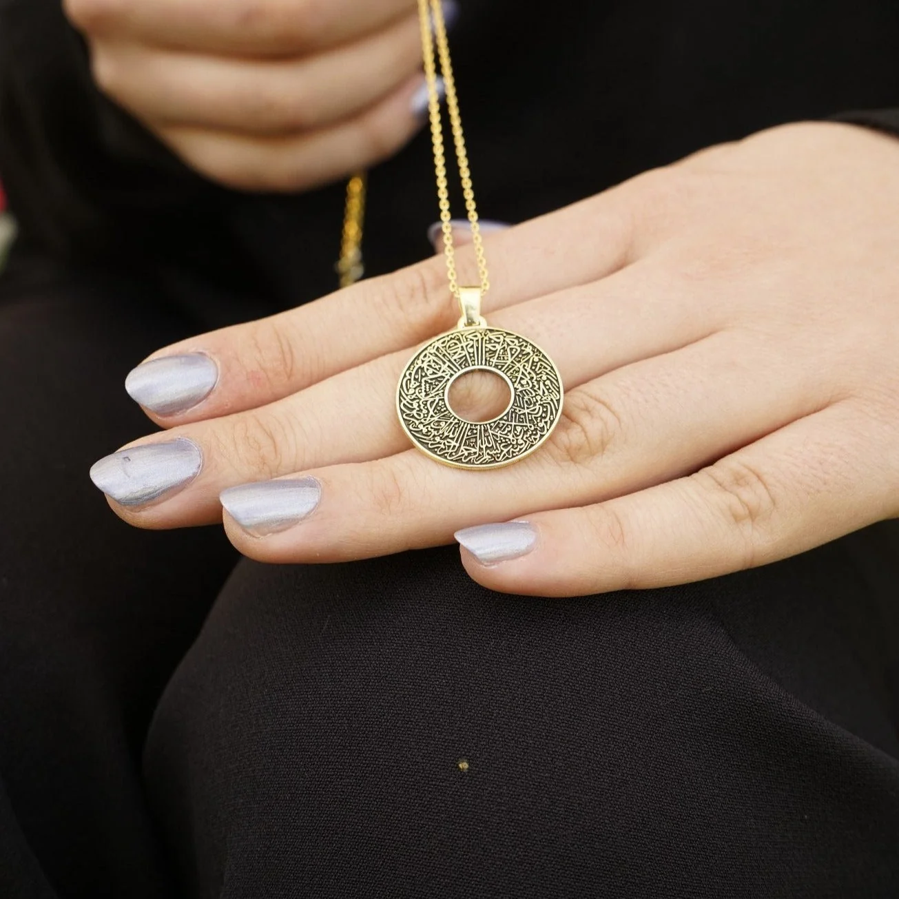 Surah Nur Verse 35 | Muslim Jewelry - 18K Gold Plated Silver Pendant - Image 3