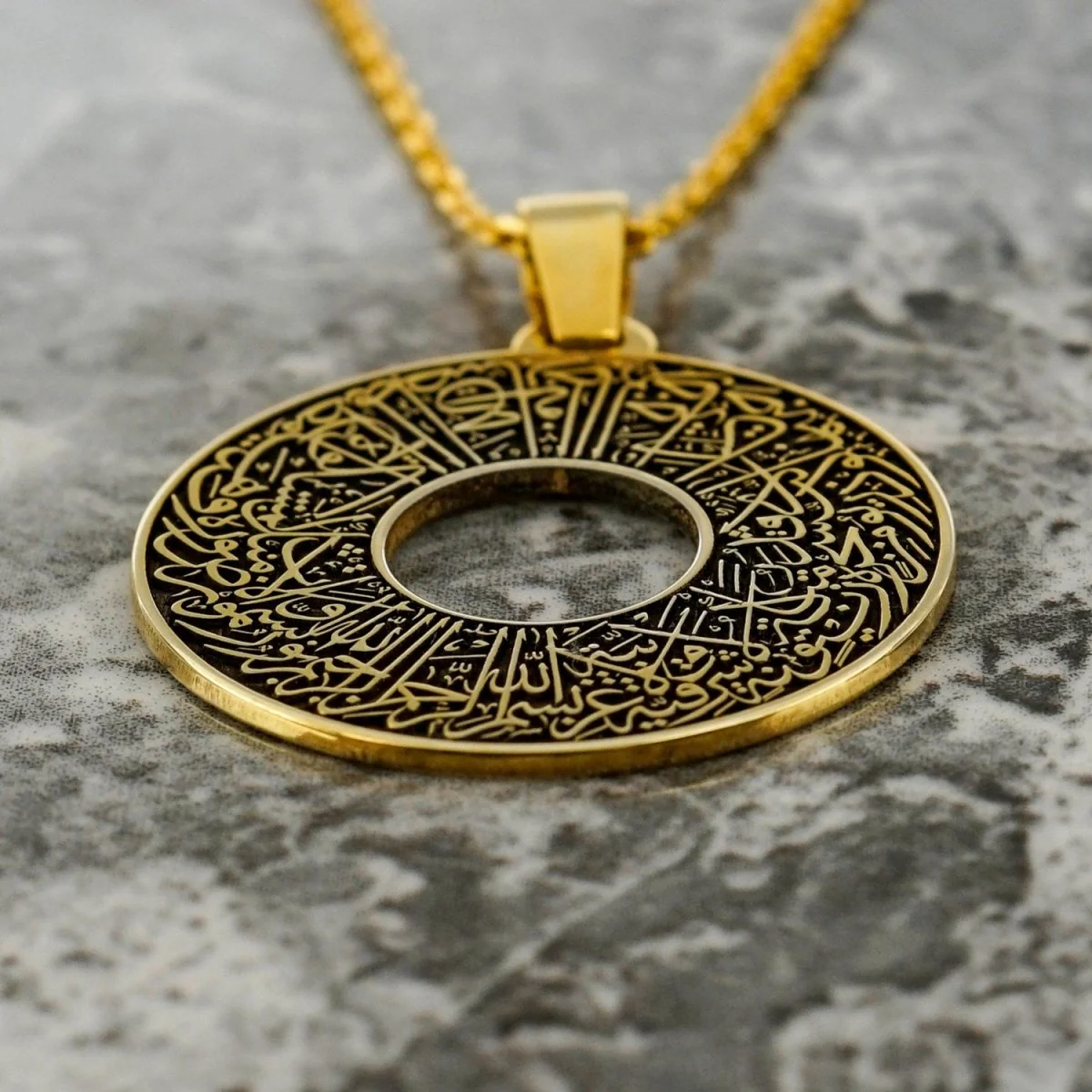 Surah Nur Verse 35 | Muslim Jewelry - 18K Gold Plated Silver Pendant - Image 7