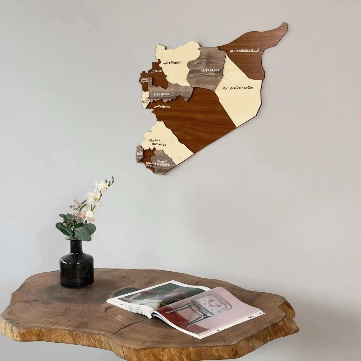 Syria Wooden Wall Map Islamic Wall Art Decor - Image 11