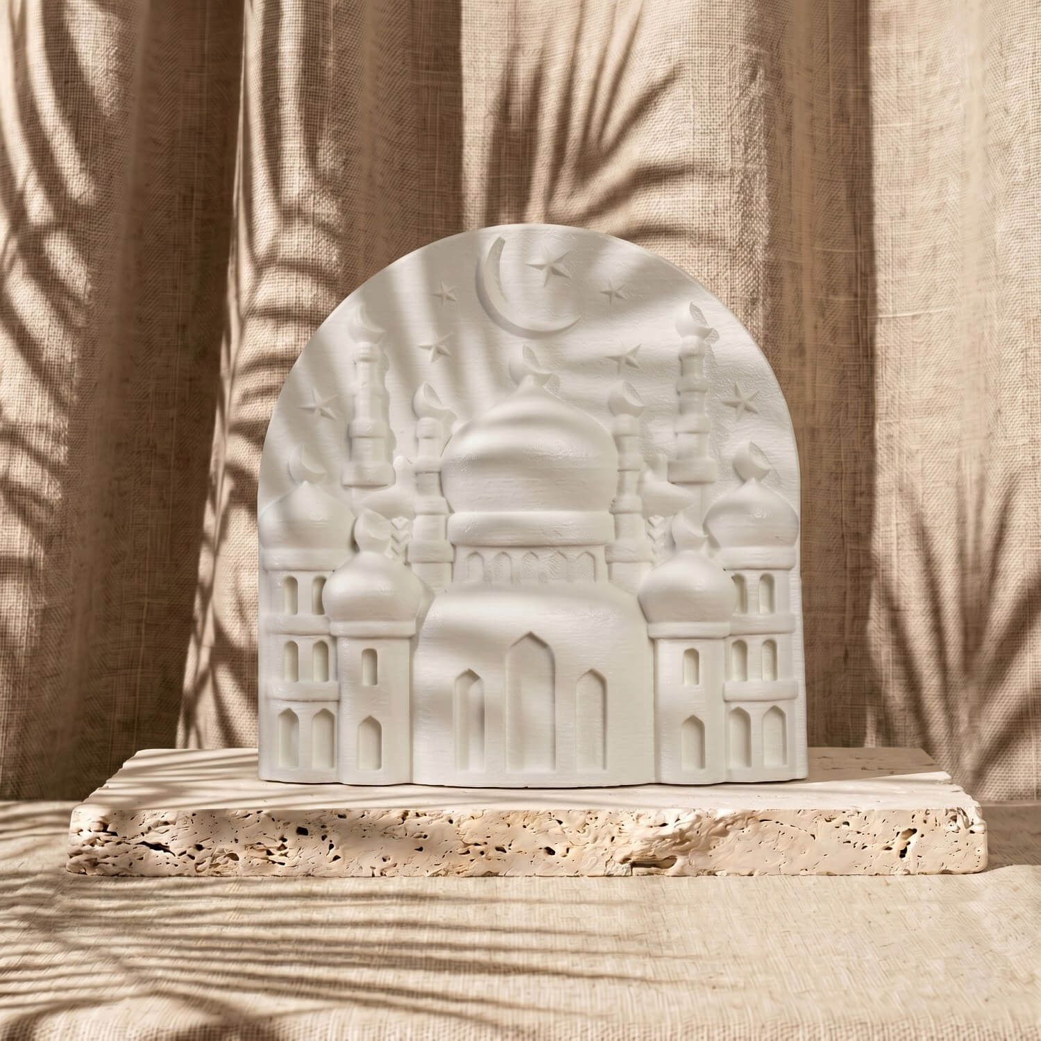 Islamic City Silhouette - Minimalist Stone Islamic Table Decor - Image 3