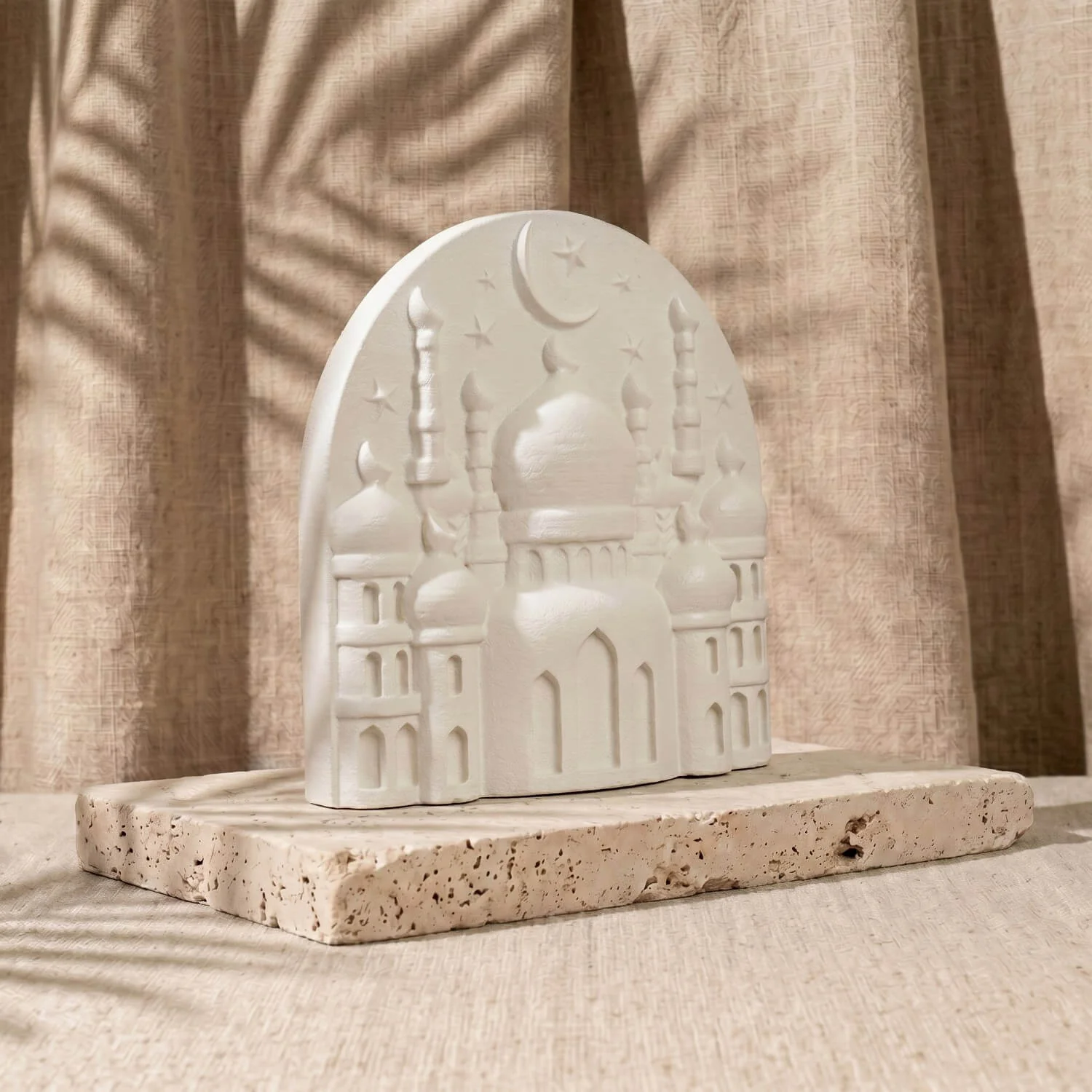 Islamic City Silhouette - Minimalist Stone Islamic Table Decor - Image 4