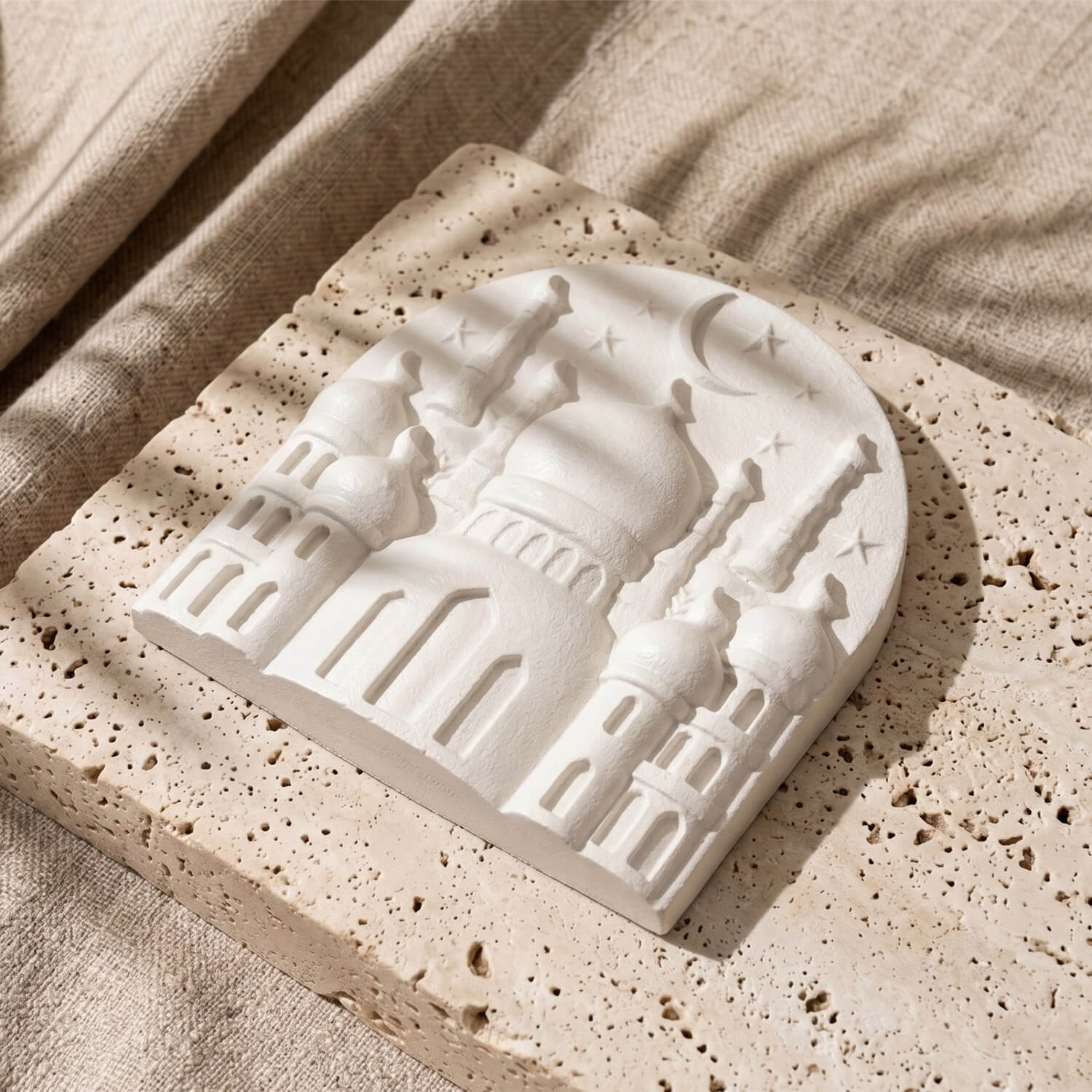 Islamic City Silhouette - Minimalist Stone Islamic Table Decor - Image 5