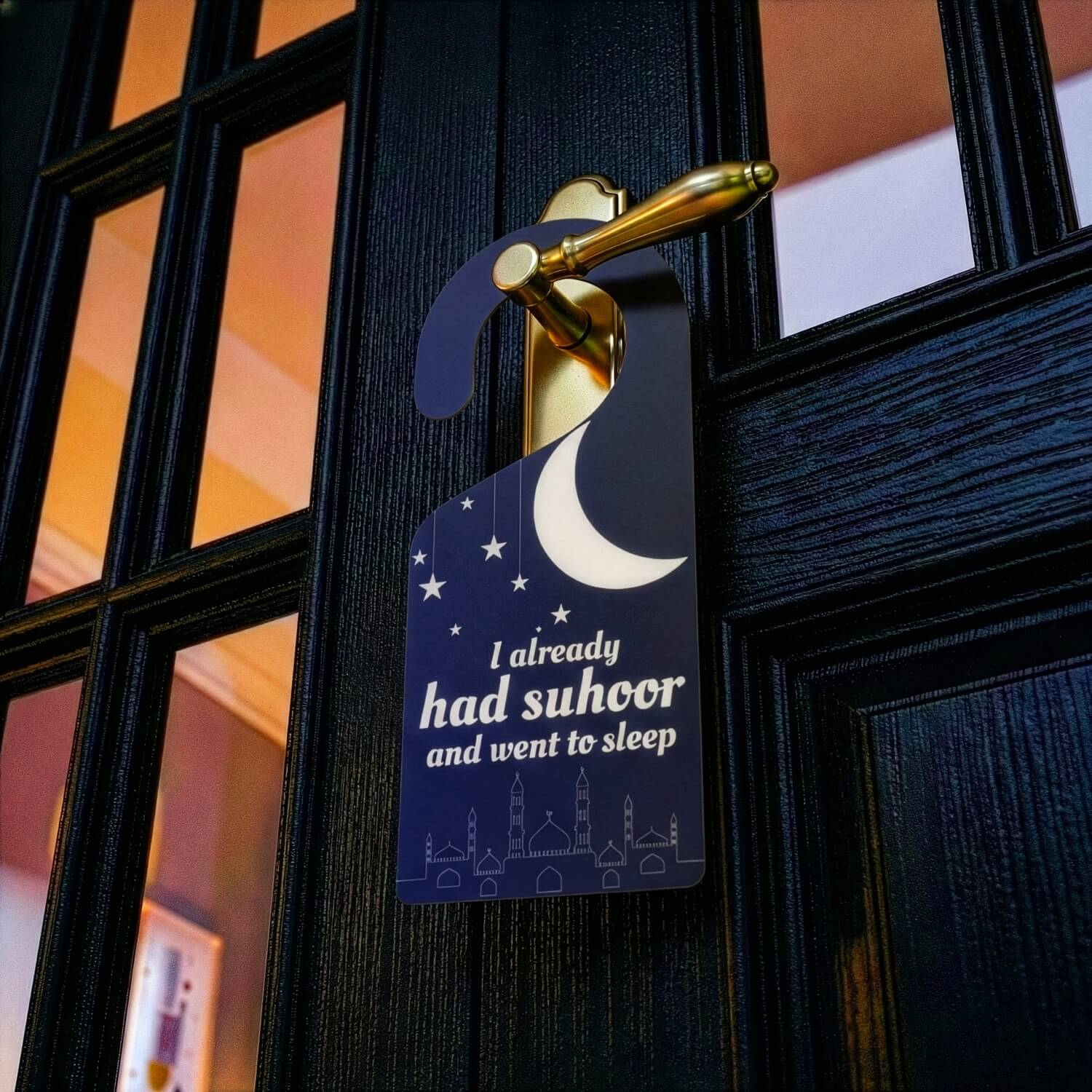 Wake Me Up For Suhoor Door Hanger – Ramadan Kids Room Sign - Image 4