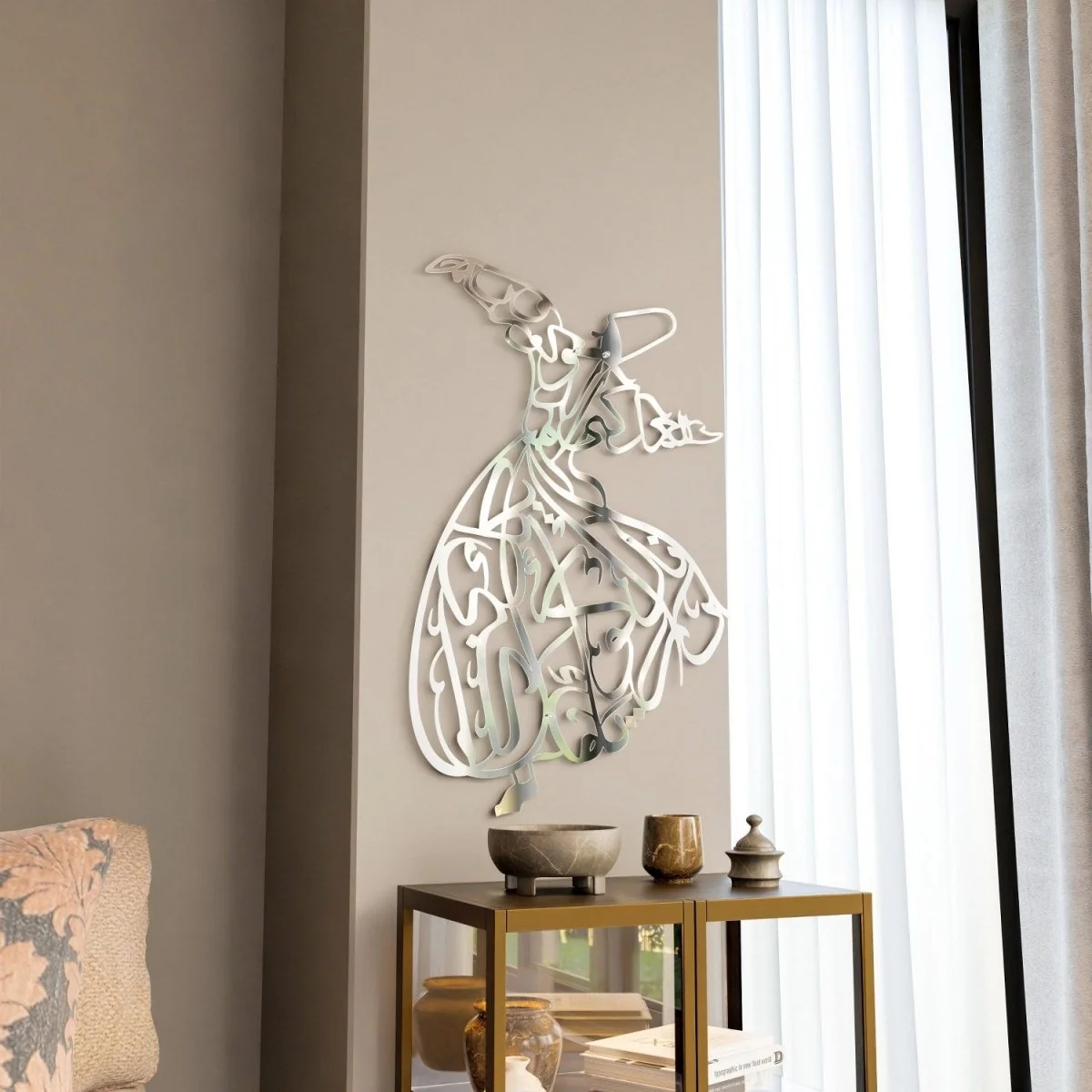 Whirling Dervish Decor - Metal Islamic Wall Art - Image 20