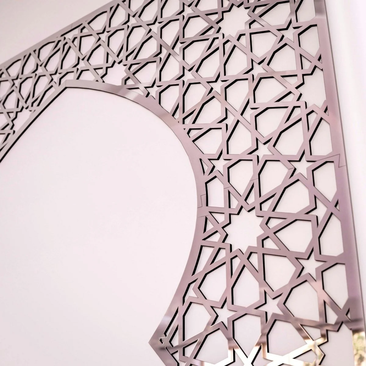 Wooden Mihrab for Home Prayer Space - Islamic Wall Art | 10 Pointed Star - Image 16