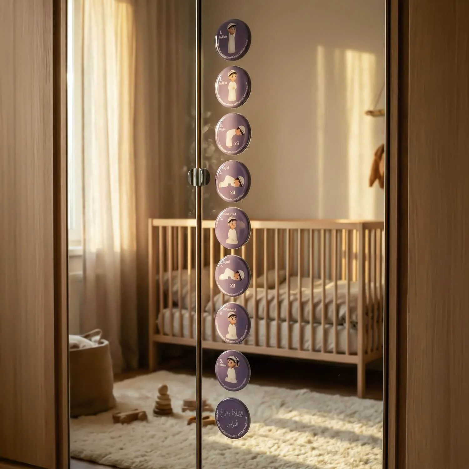 Wudu & Salah Visual Guide – 3D Resin Sticker for Kids - Image 10